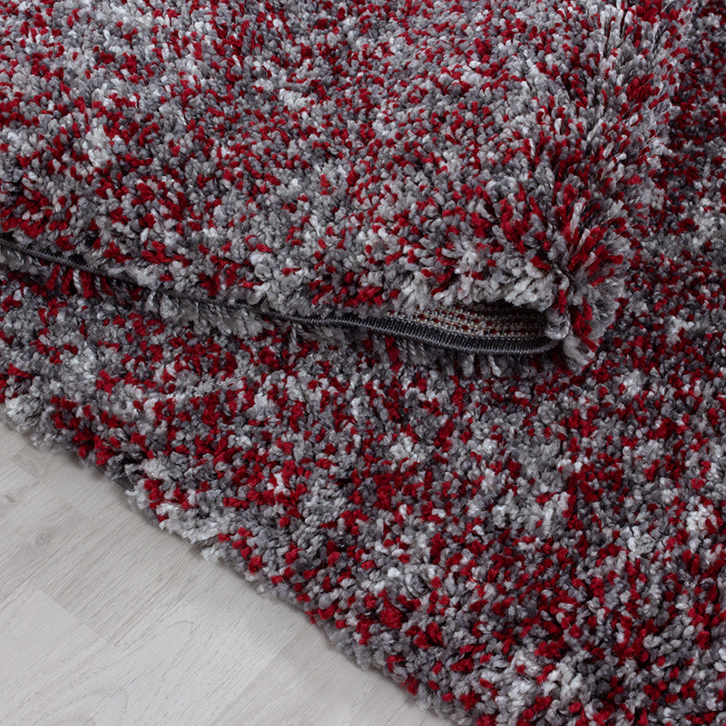 High-Pile Floor Rug - Enjoy Red
