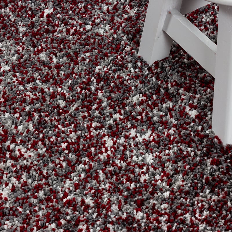 High-Pile Floor Rug - Enjoy Red
