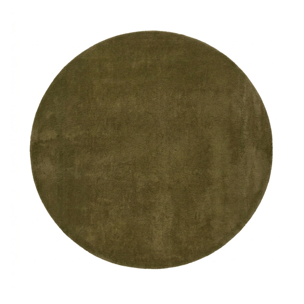 Round wool rug - Leone Green