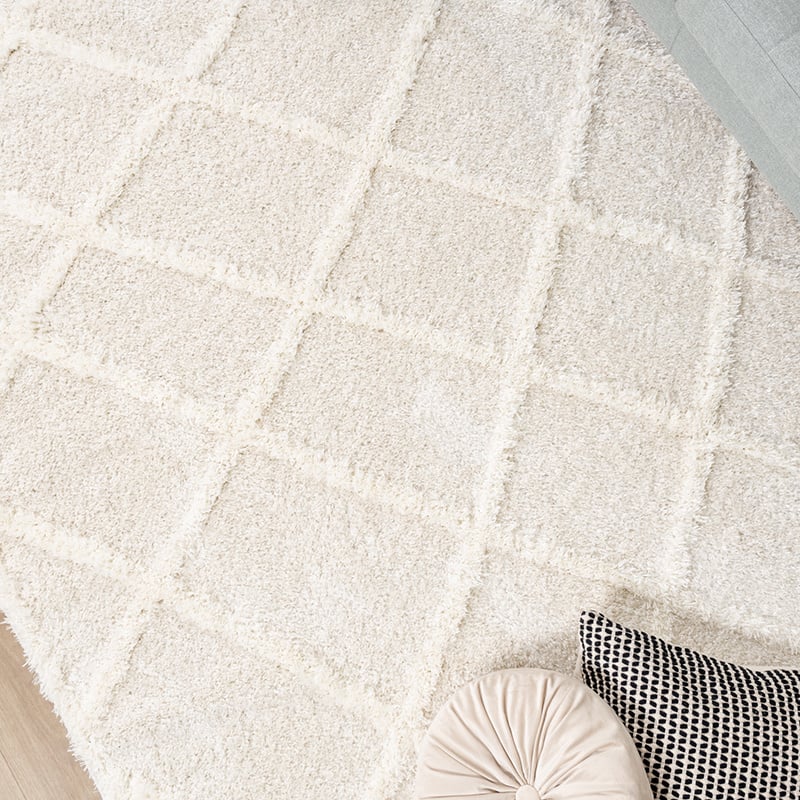 Scandinavian Rug - Lova Lines Cream