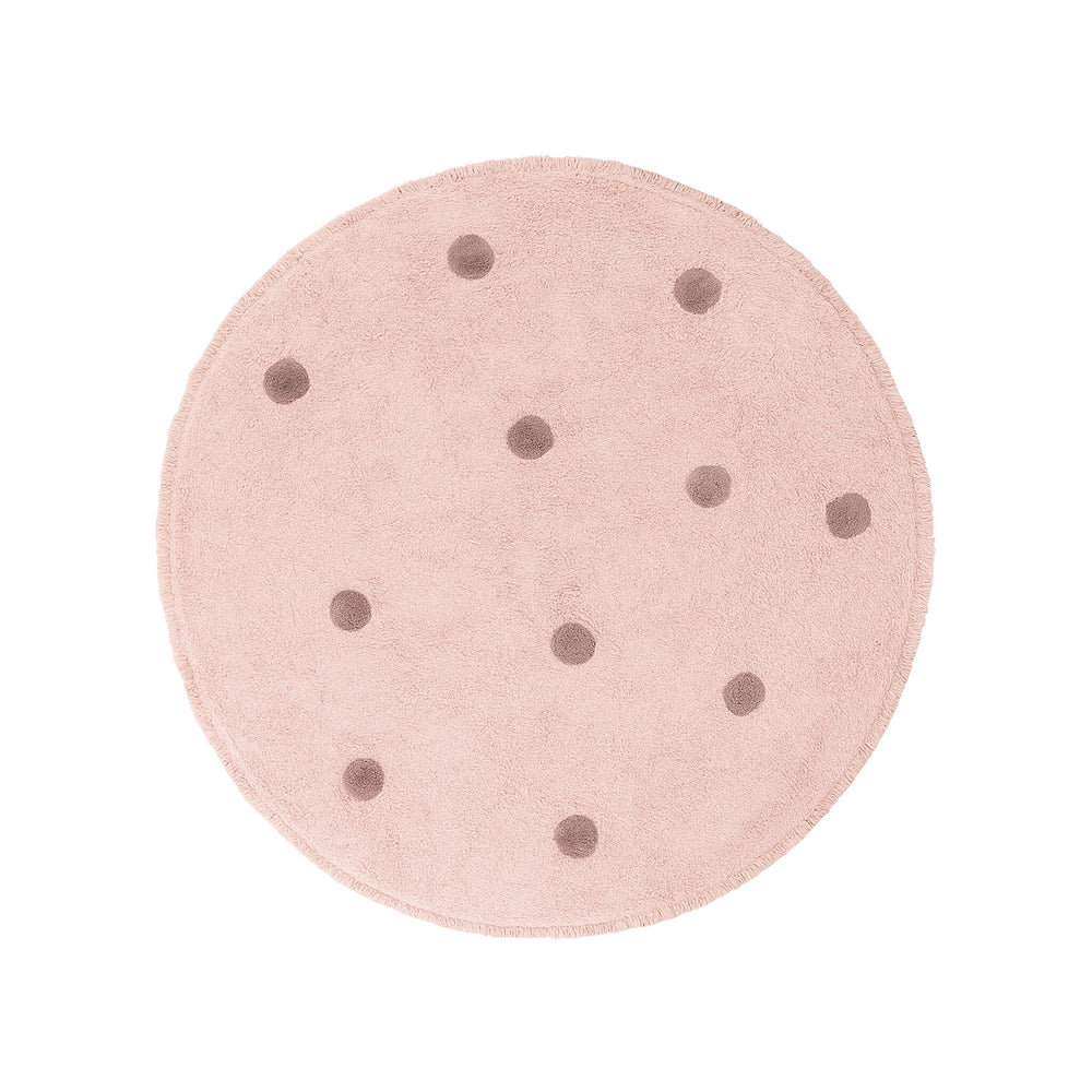 Round Kids Room Rug – Lou Dots Purple