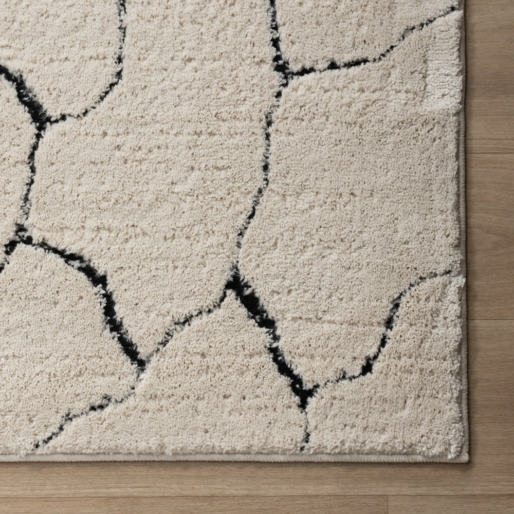 Scandinavian Rug - Yune Stone Cream/Black