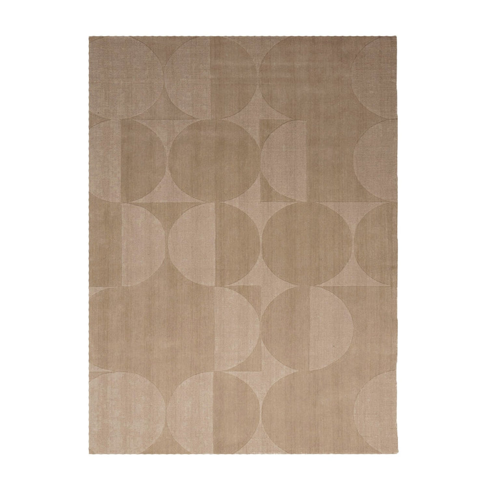Wool Rug - Giselle Circles Beige