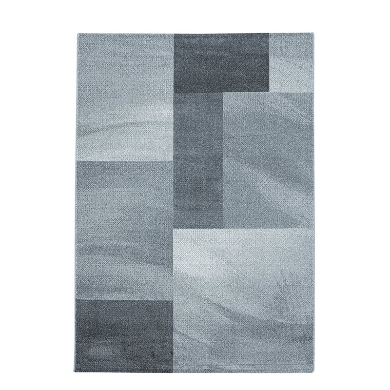 Retro Rug - Stencil Rectangles Grey/Anthracite