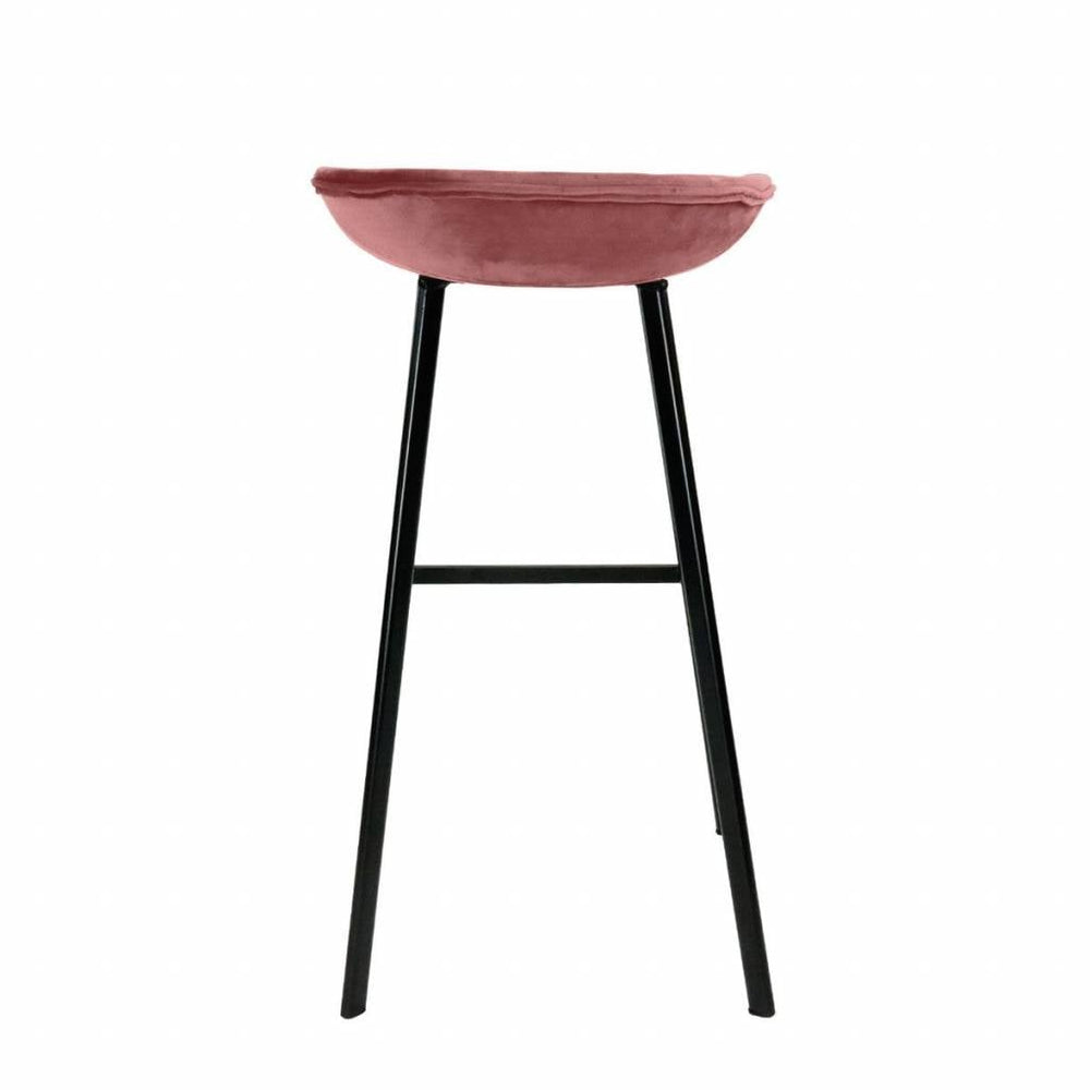 Velvet bar stool - Pink