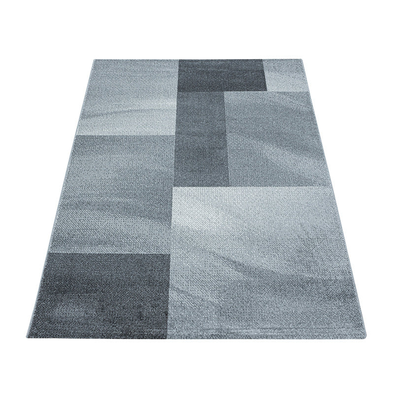 Retro Rug - Stencil Rectangles Grey/Anthracite