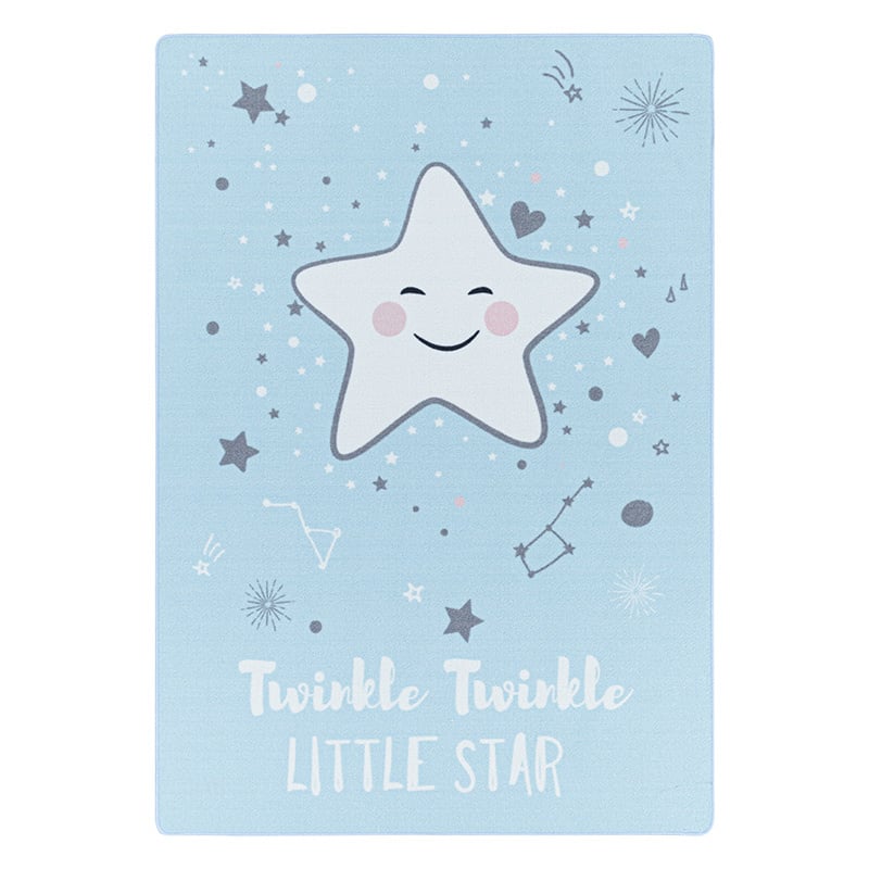 Children's floor rug - Pleun Star Blue