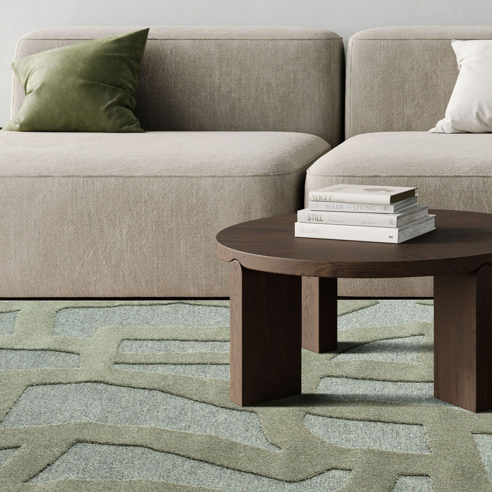 Modern floor rug - Thor Green 4141