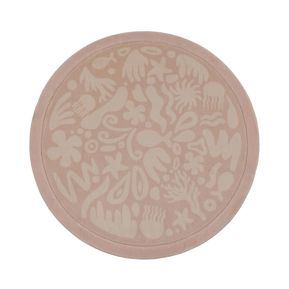 Round washable play mat - Flo Pink
