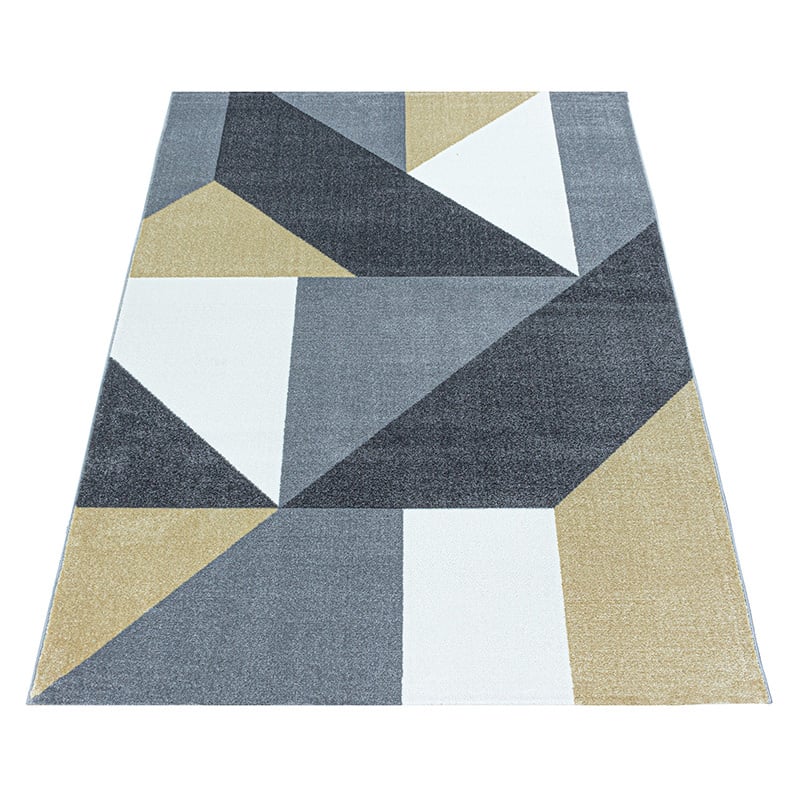 Modern floor rug - Optimism Design Yellow/Grey
