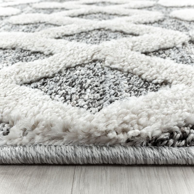 Scandinavian Floor Rug - Pitea Knot Grey/Cream