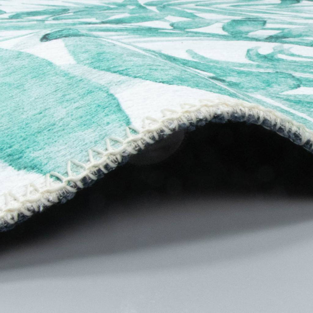 Round Rug - Palmier Leaves Green