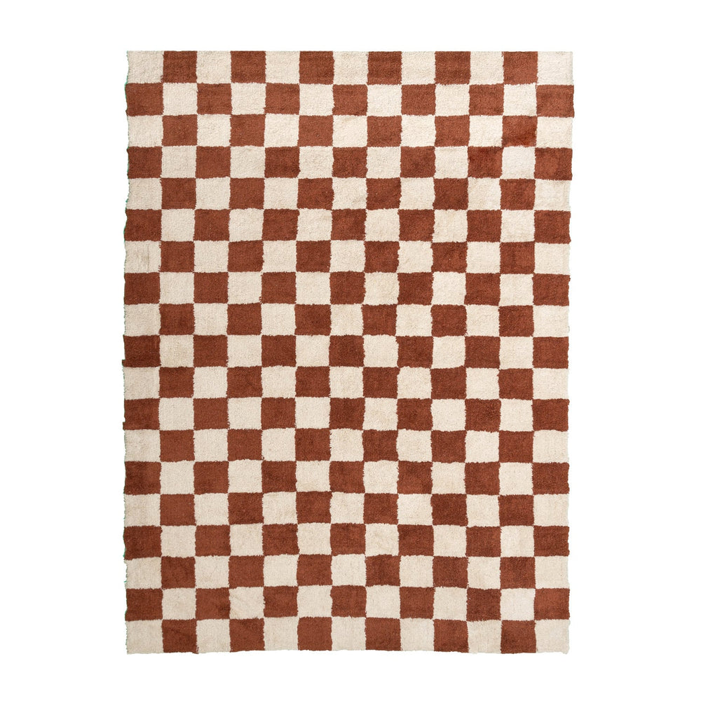 Retro Rug - Gambit Brown/White