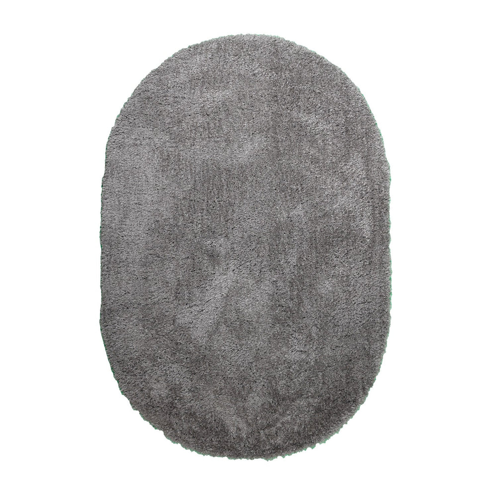 Oval Shaggy Rug - Blaze Grey