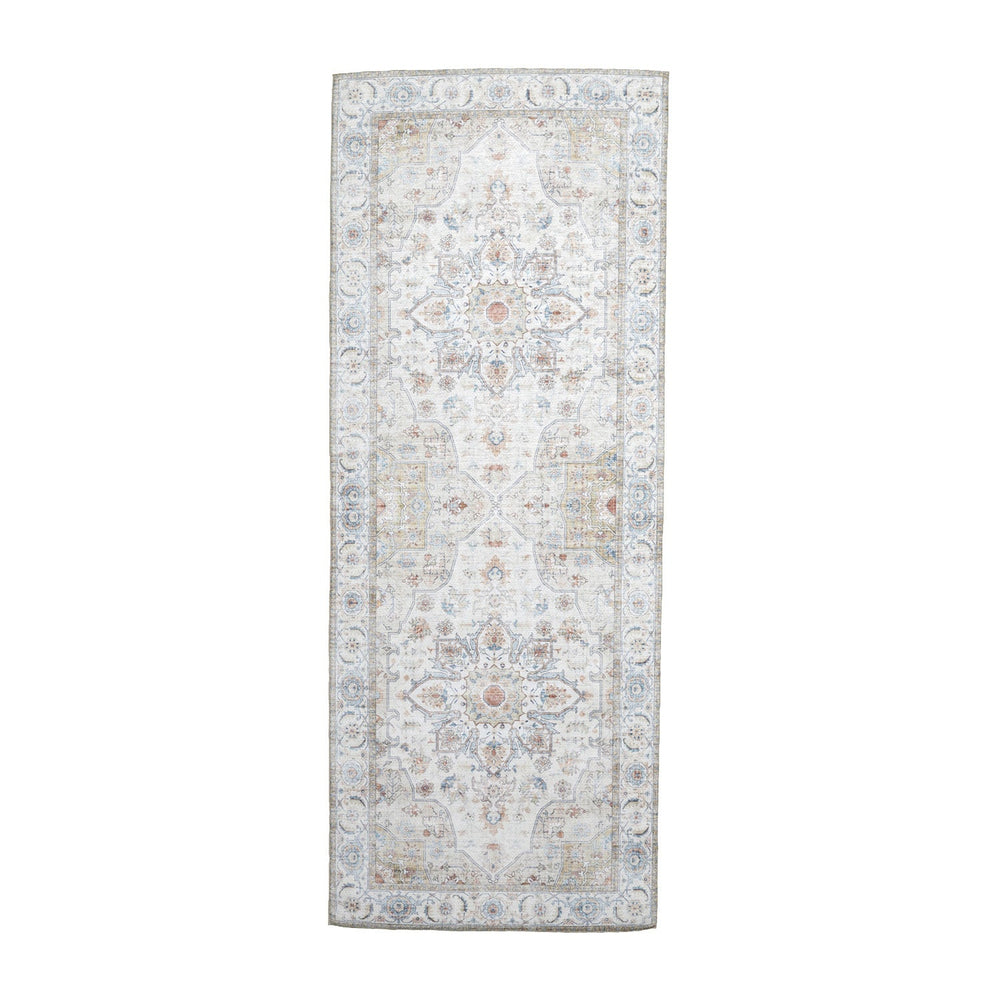 Washable Runner - Domingo Mandala White
