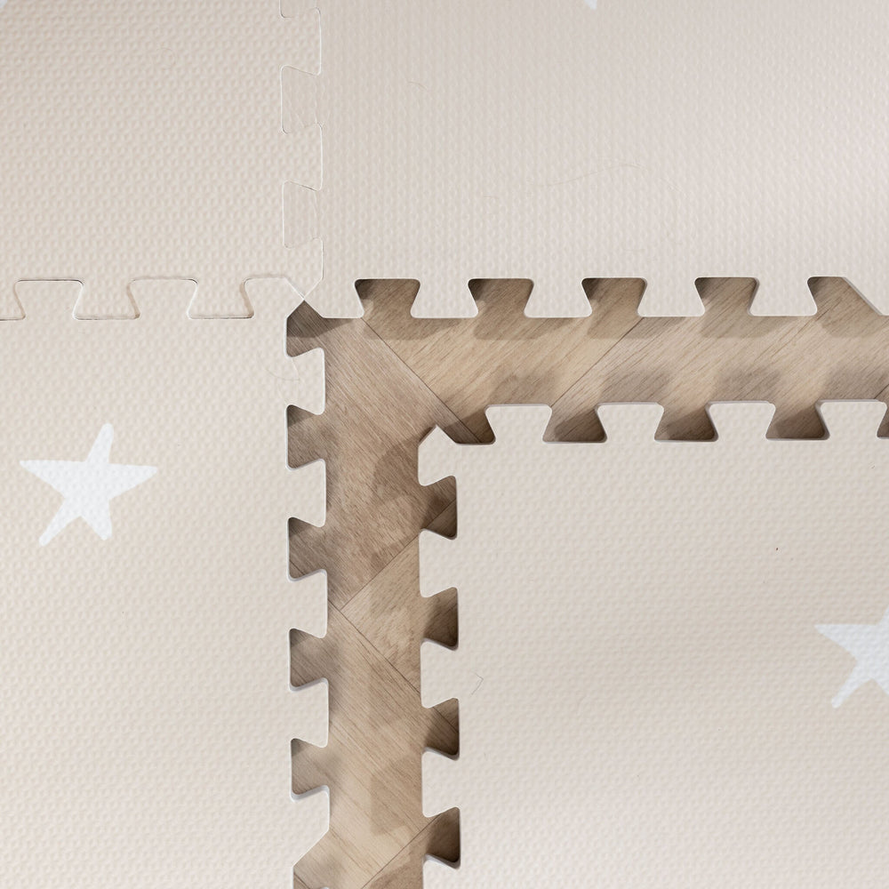 Foam puzzle mat - Alfie XL Stars Grey/Beige