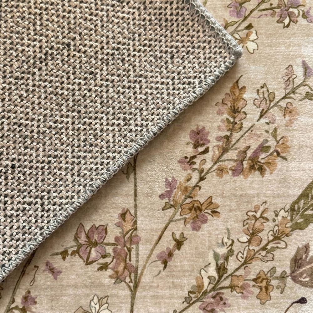 Washable rug - Misty Floral Cream