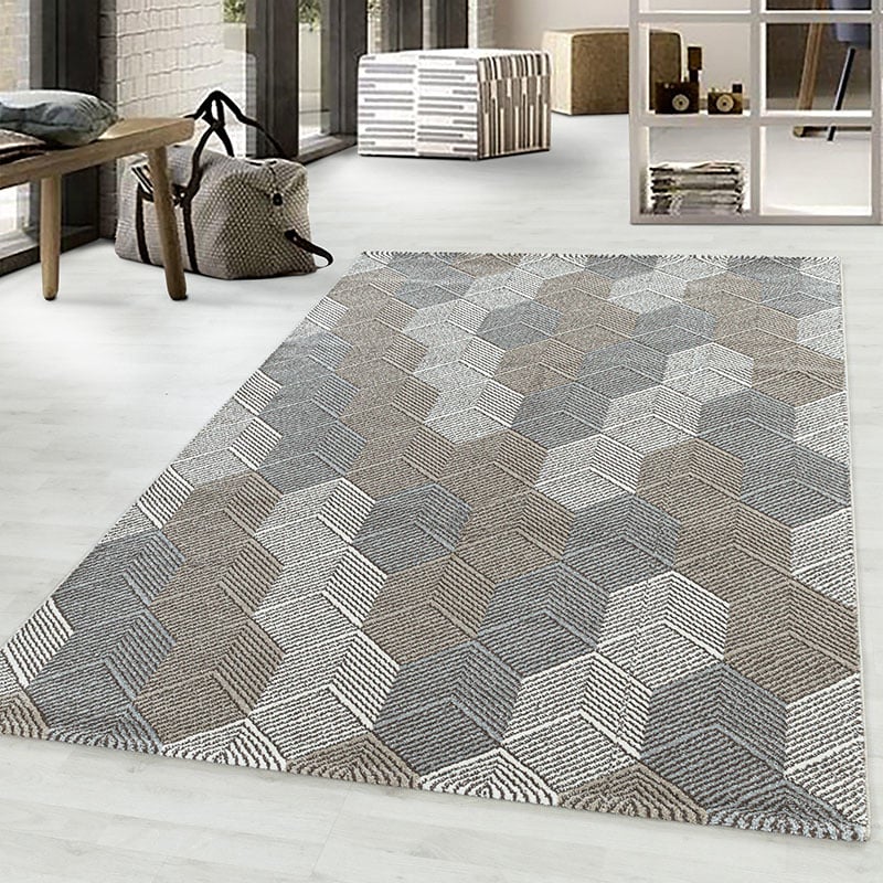 Modern Rug - Regal Pentagon Beige