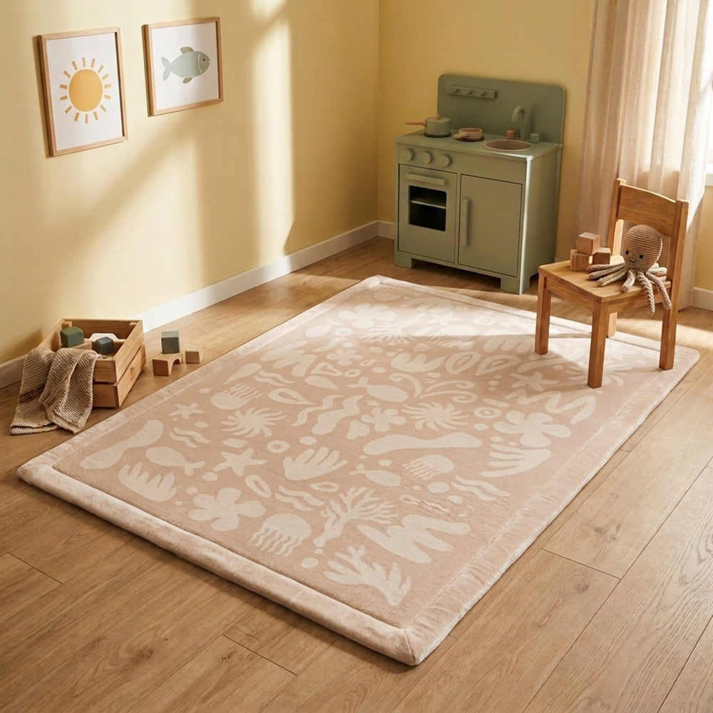 Washable play mat - Flo Beige