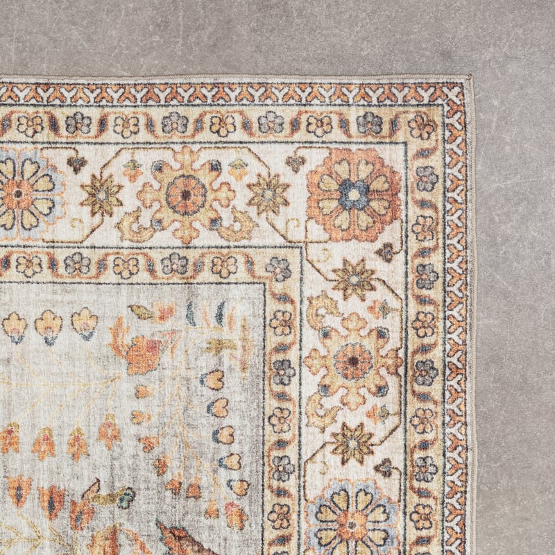 Vintage Outdoor Rug - Santo Flora Light Grey