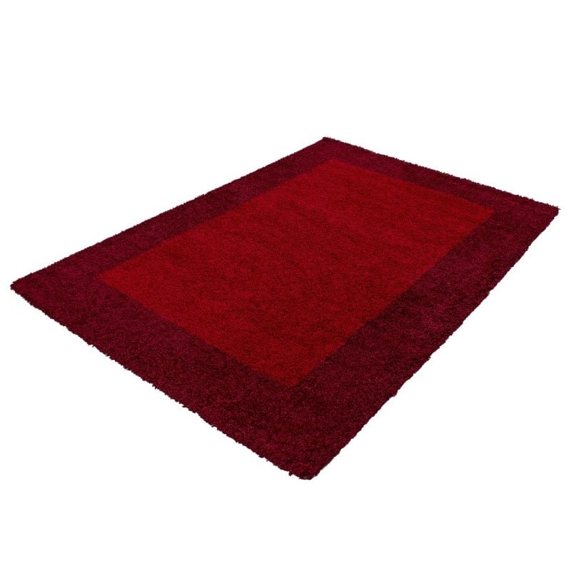 High-Pile Floor Rug - Edge Red