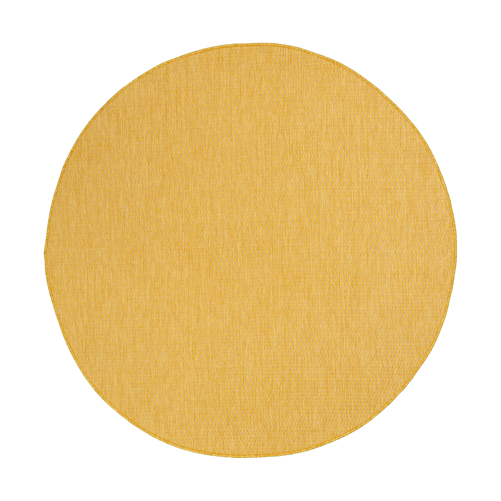 Round Outdoor Rug - Costa Ochre Yellow