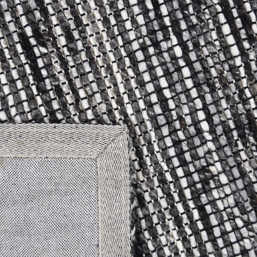 Wool Rug - Quillan Black/White