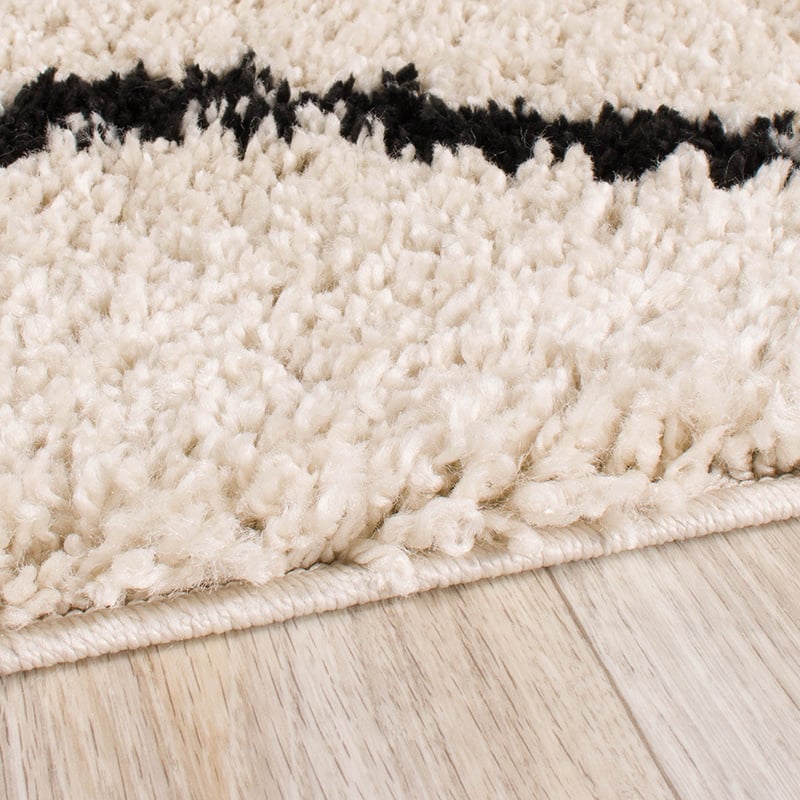 High Pile Rug - Grand Moves Cream/Black