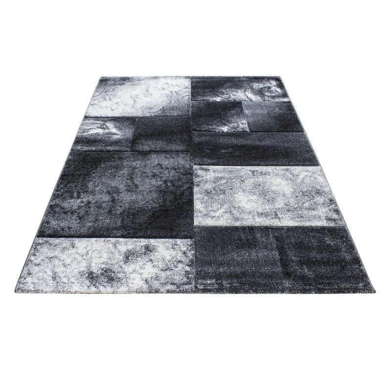 Modern floor rug - Tetris Grey 1710