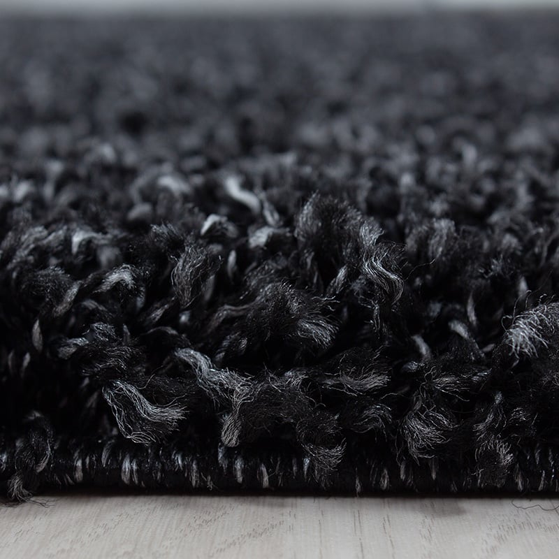 Round high-pile floor rug - Sade Anthracite