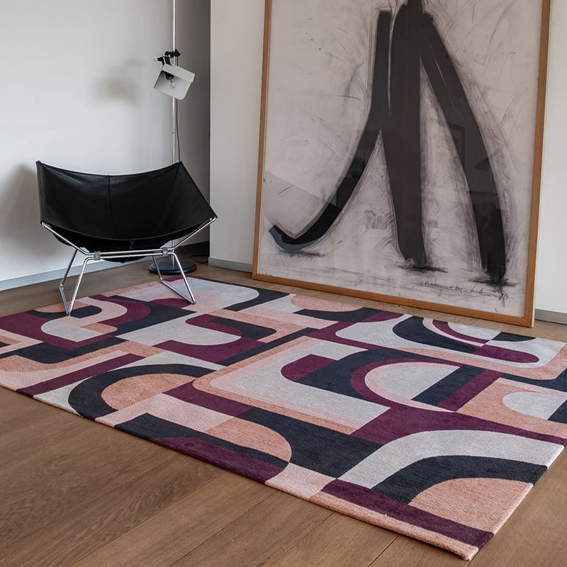 Modern floor rug - Nuance 9209 Pink