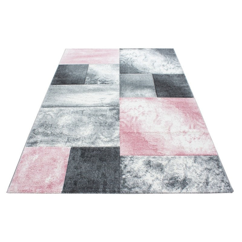 Modern floor rug - Tetris Pink 1710