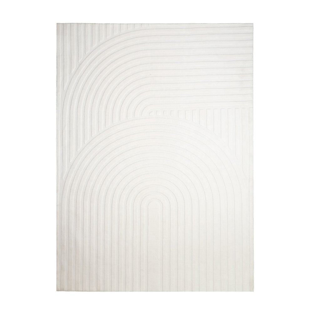 Scandinavian Rug - Charm Curves White