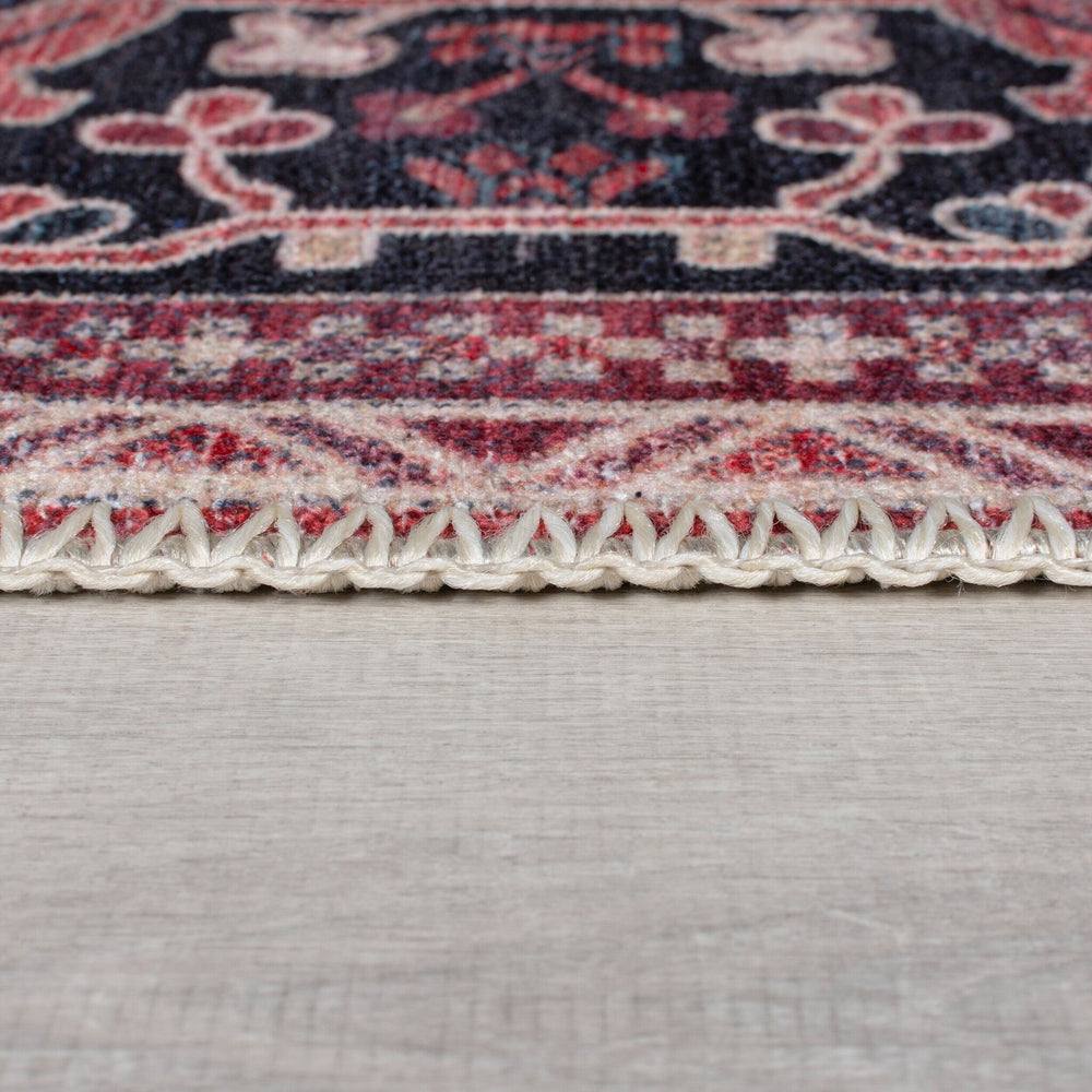 Washable Runner - Reido Traditional Red