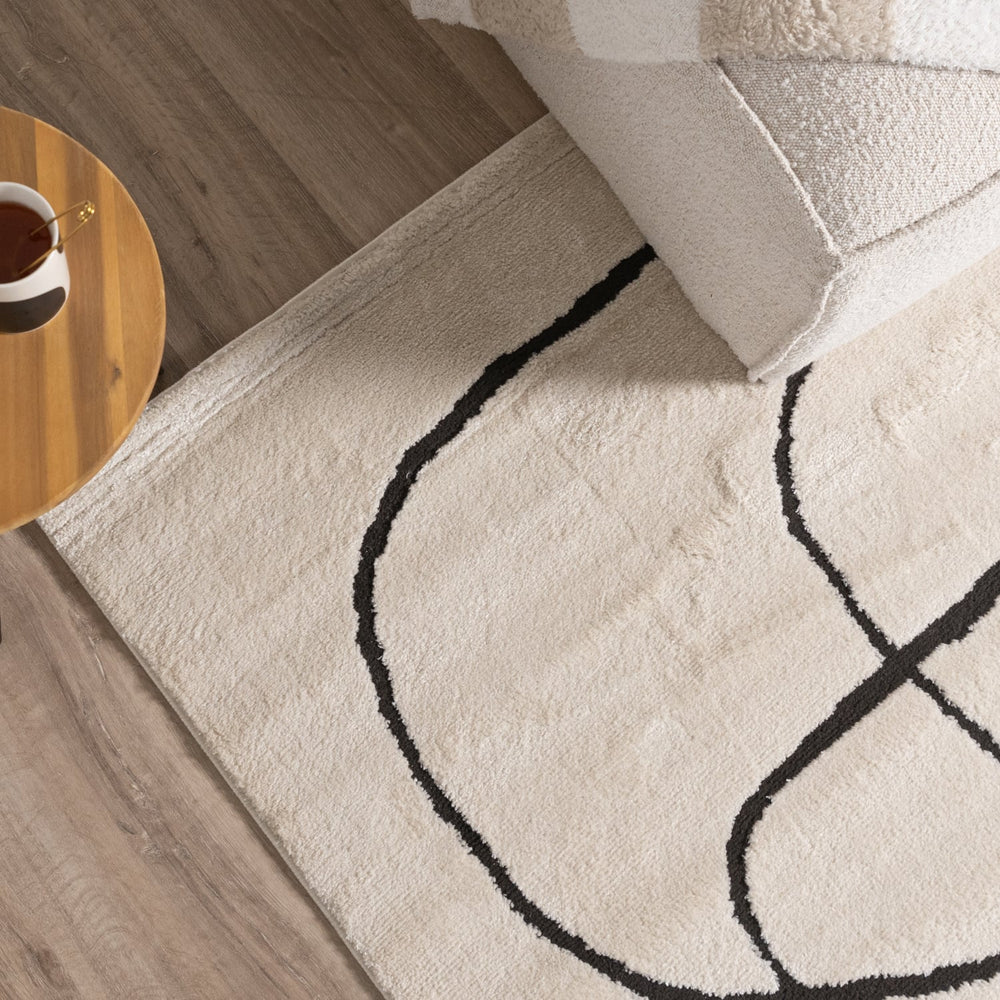 Japandi Rug - Yori Lines Cream/Black