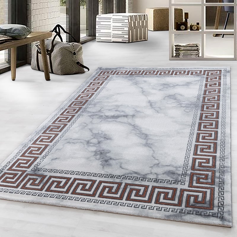Modern Rug - Marble Edge Grey/Brown