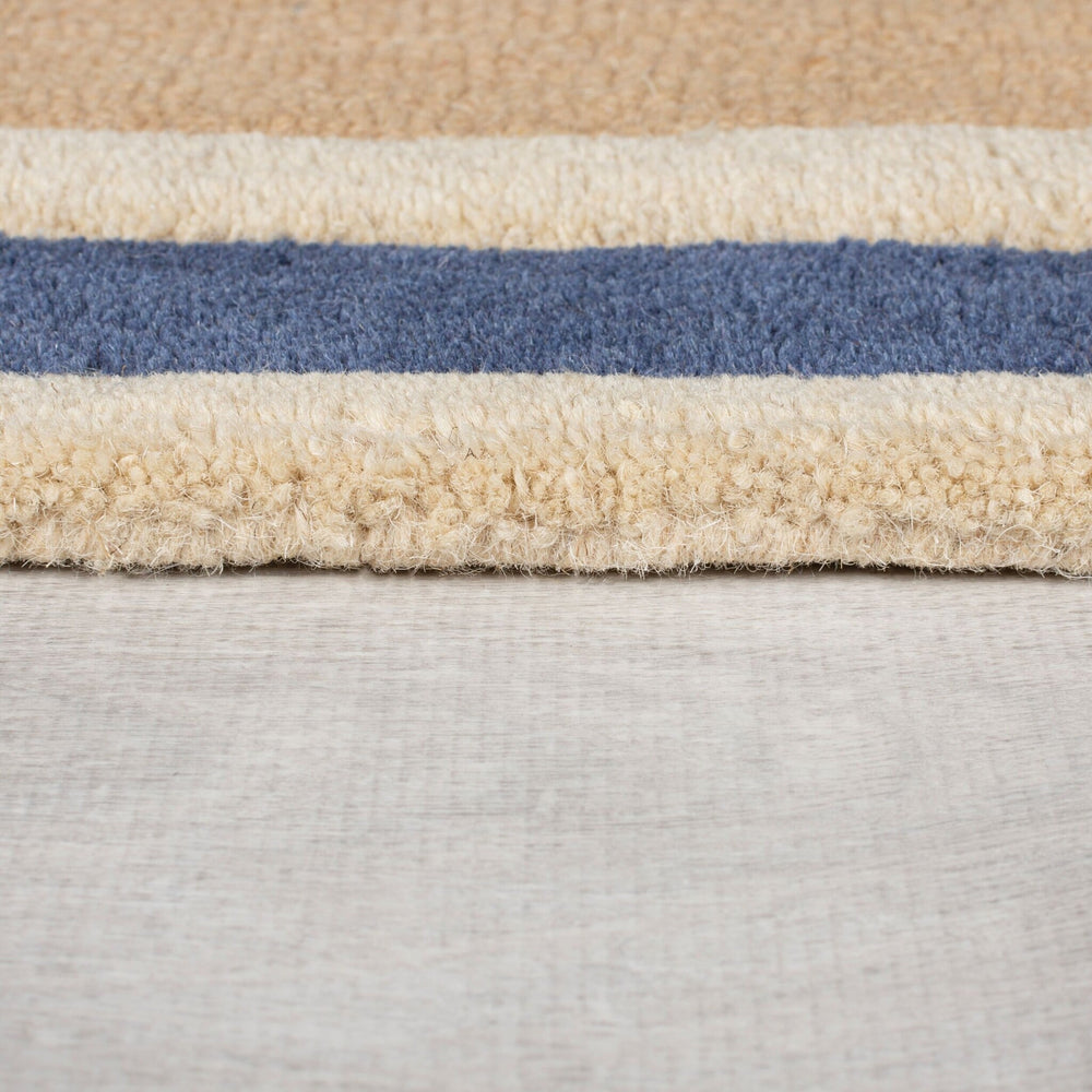 Retro floor rug - Ryano Blocks Blue/Multicolor