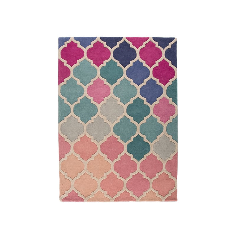 Modern floor rug - Illo Rosella Rose/Blue