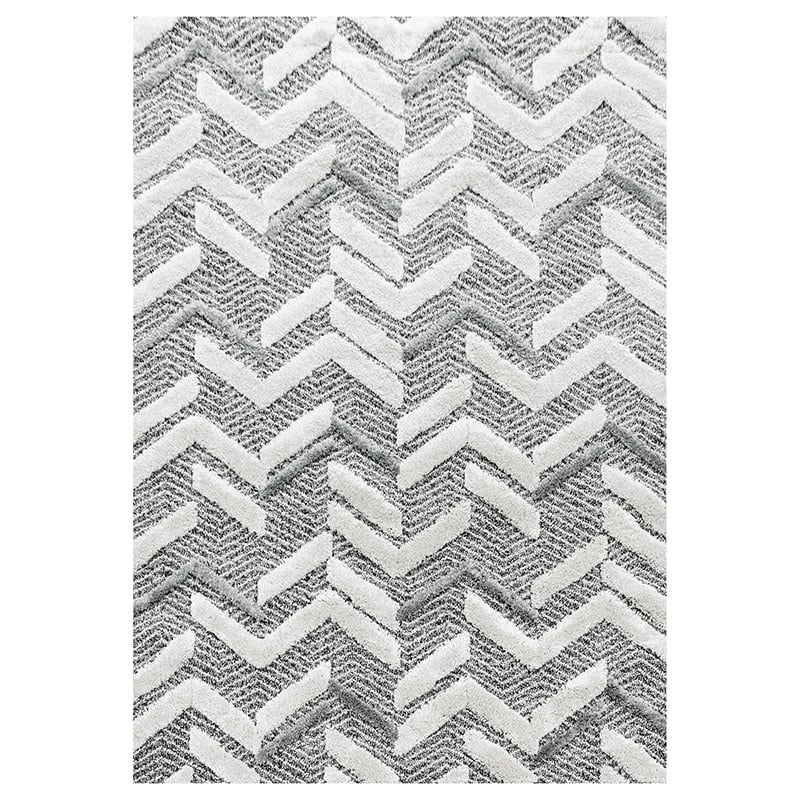 Scandinavian floor rug - Pitea Panel Grey/Cream