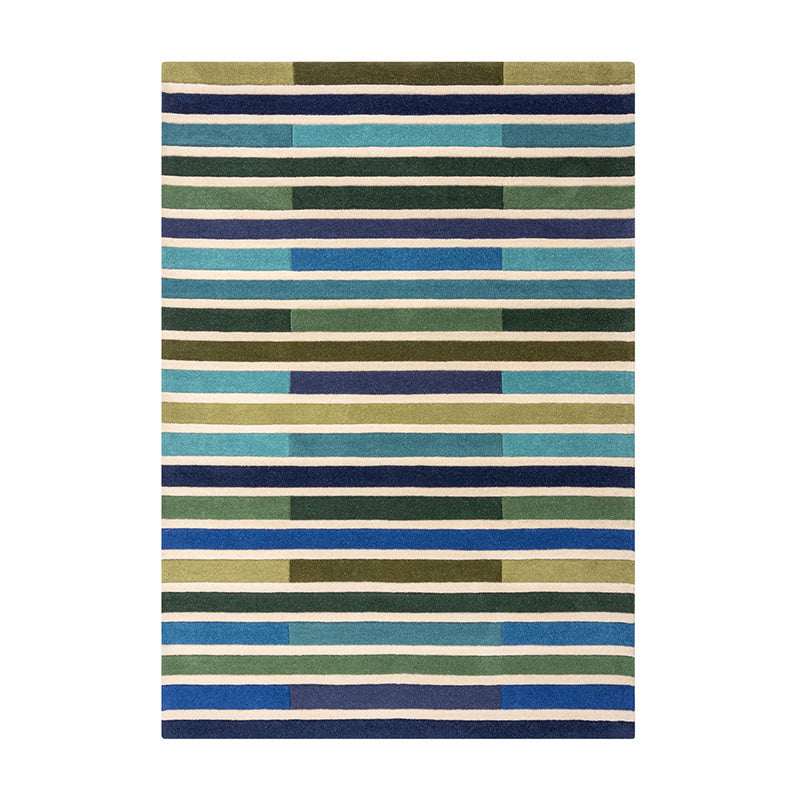 Modern floor rug - Illo Piano Green/Multicolor