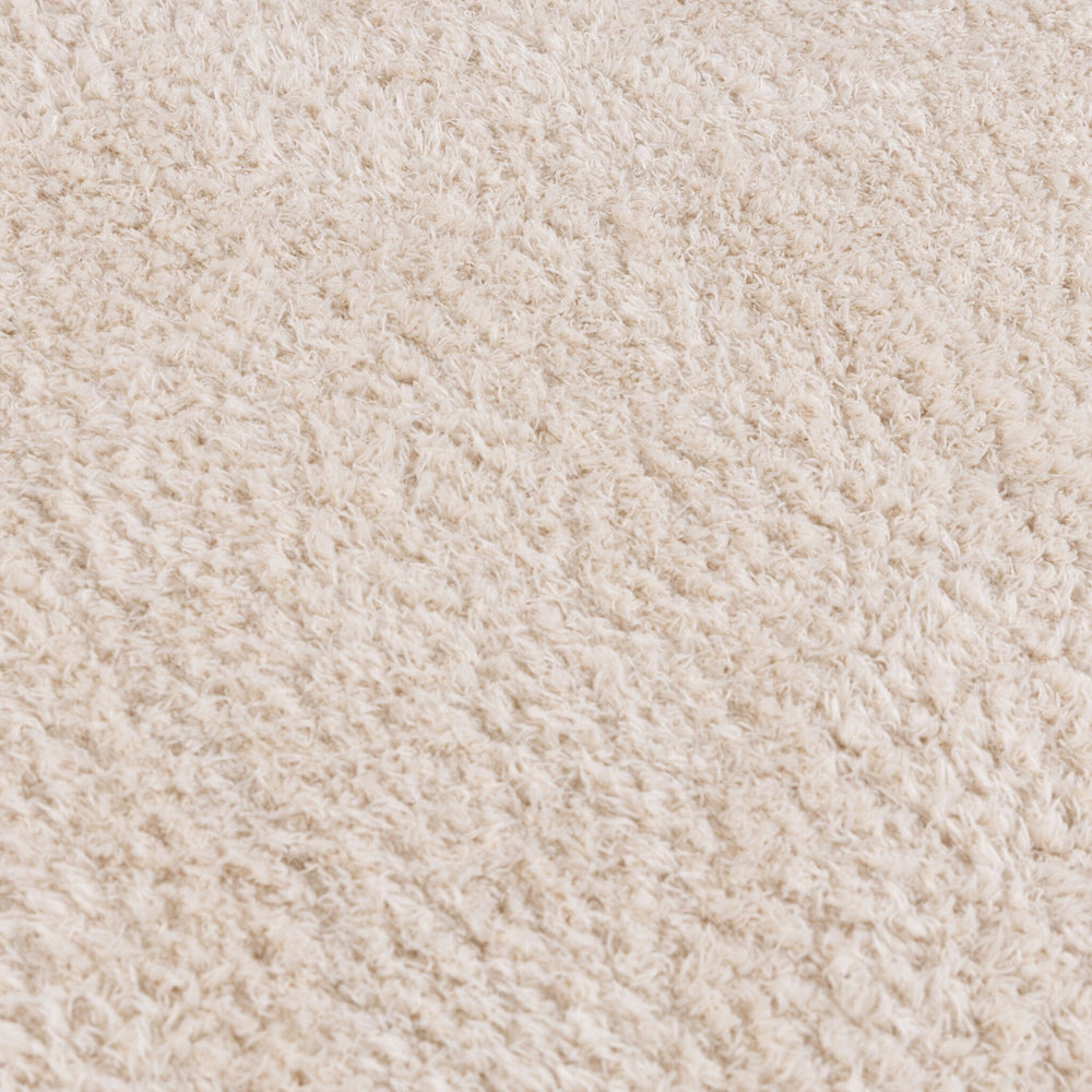 Soft round rug - Teddy Cream