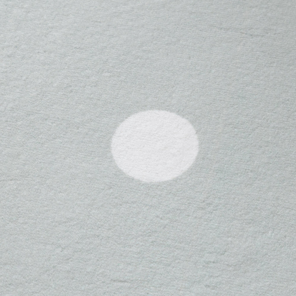 Round Kids Room Rug - Cloudy Dots Mint