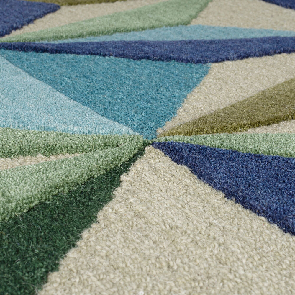 Geometric floor rug - Revelino Blue
