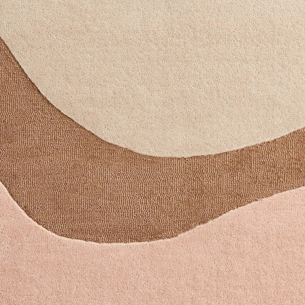 Wool floor rug - Organix Pink/Beige 620