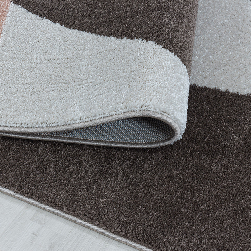 Retro floor rug - Stencil Box Pink/Brown