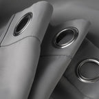 Luxury blackout curtains - Grey - Rings