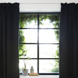 Luxury blackout curtains - Black - hooks