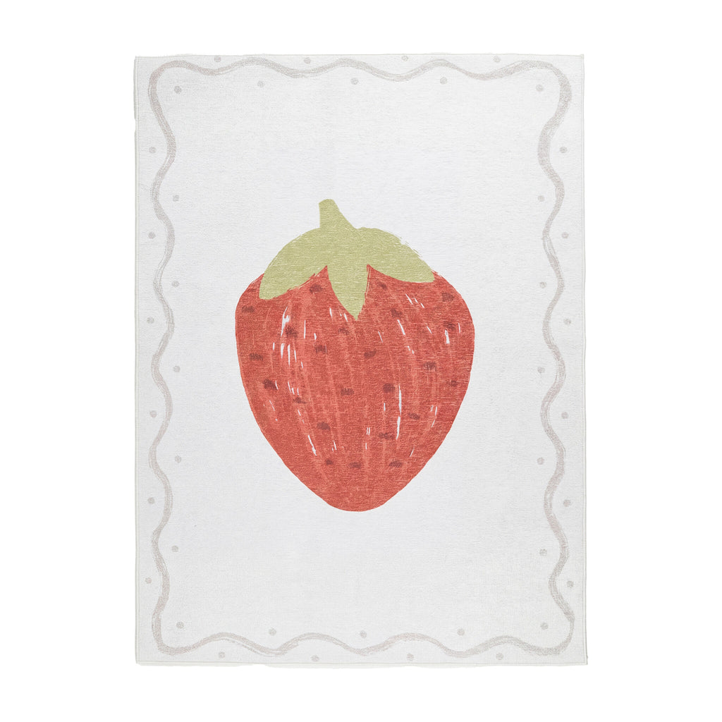 Washable children's rug - Mick Aardbei Red