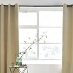 Luxury blackout curtains - Beige - Rings