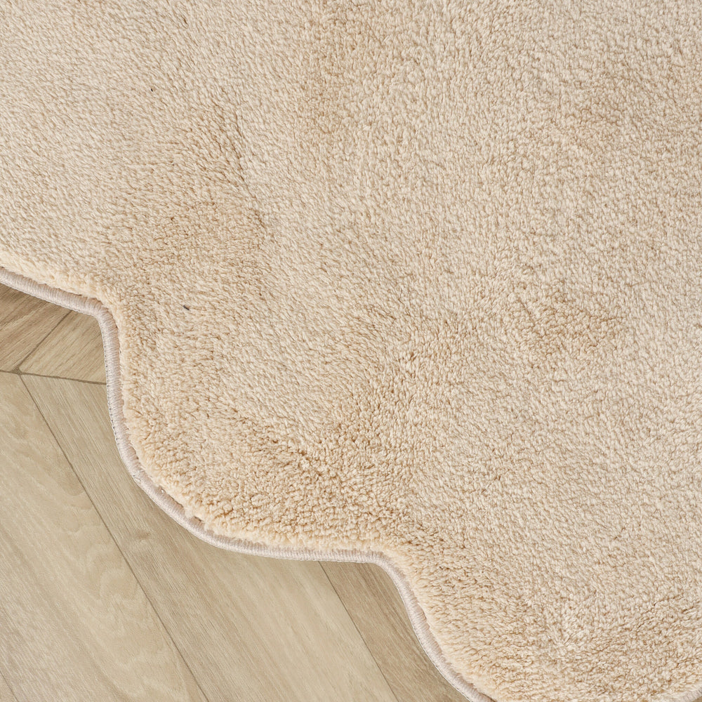 Round washable rug - Puck Beige